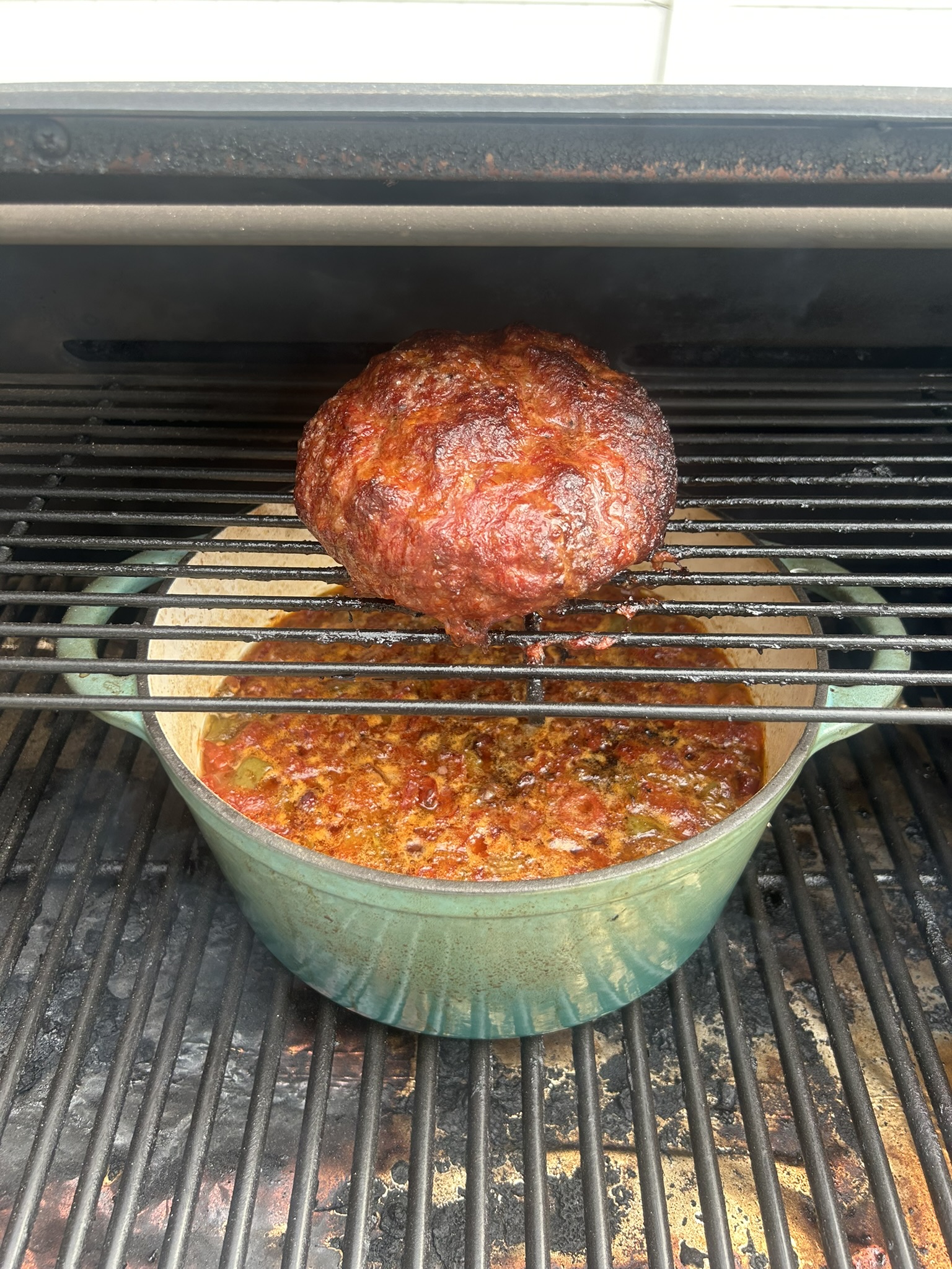 Chili in smoker
