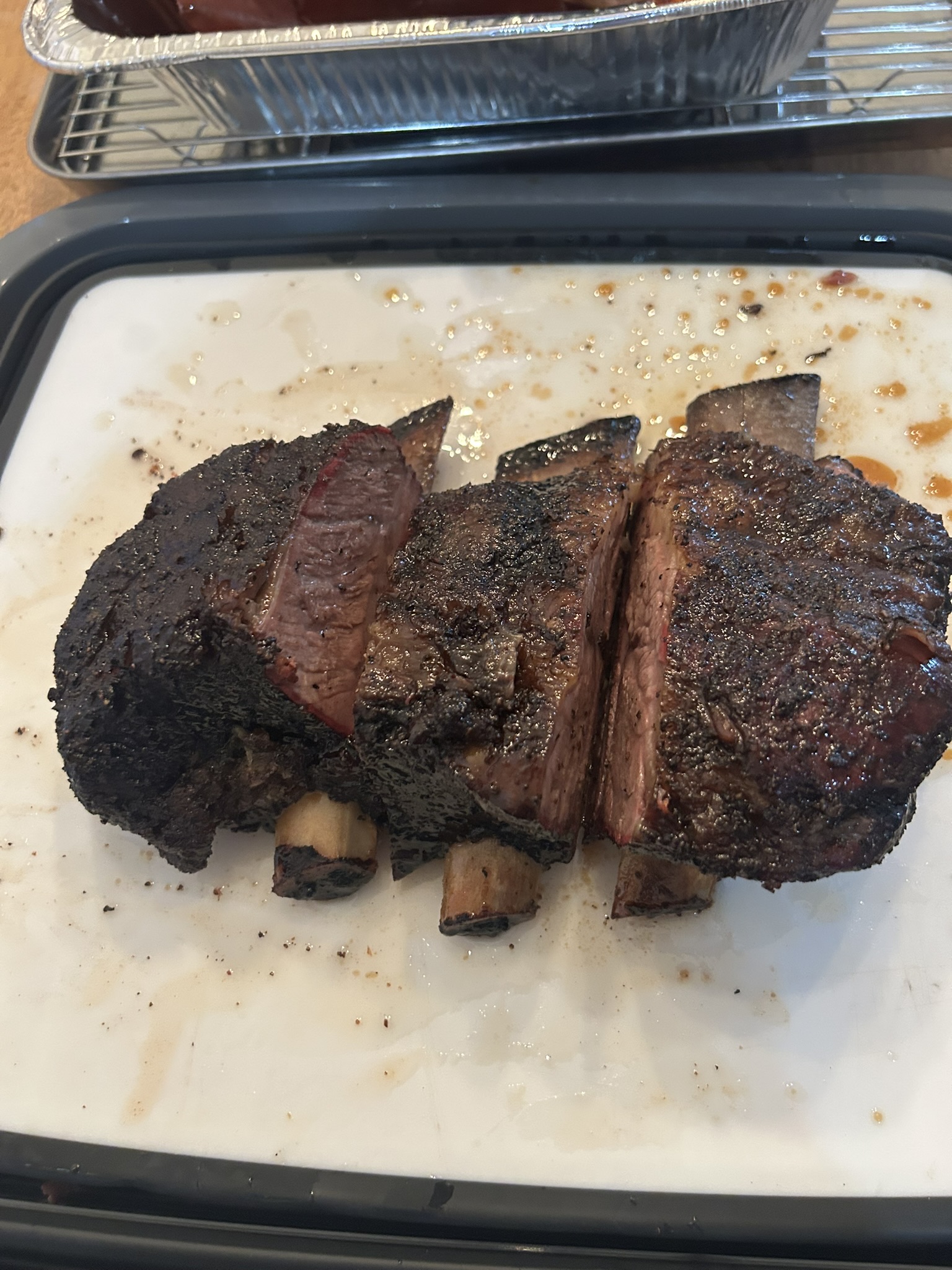 Beef ribs after wrap