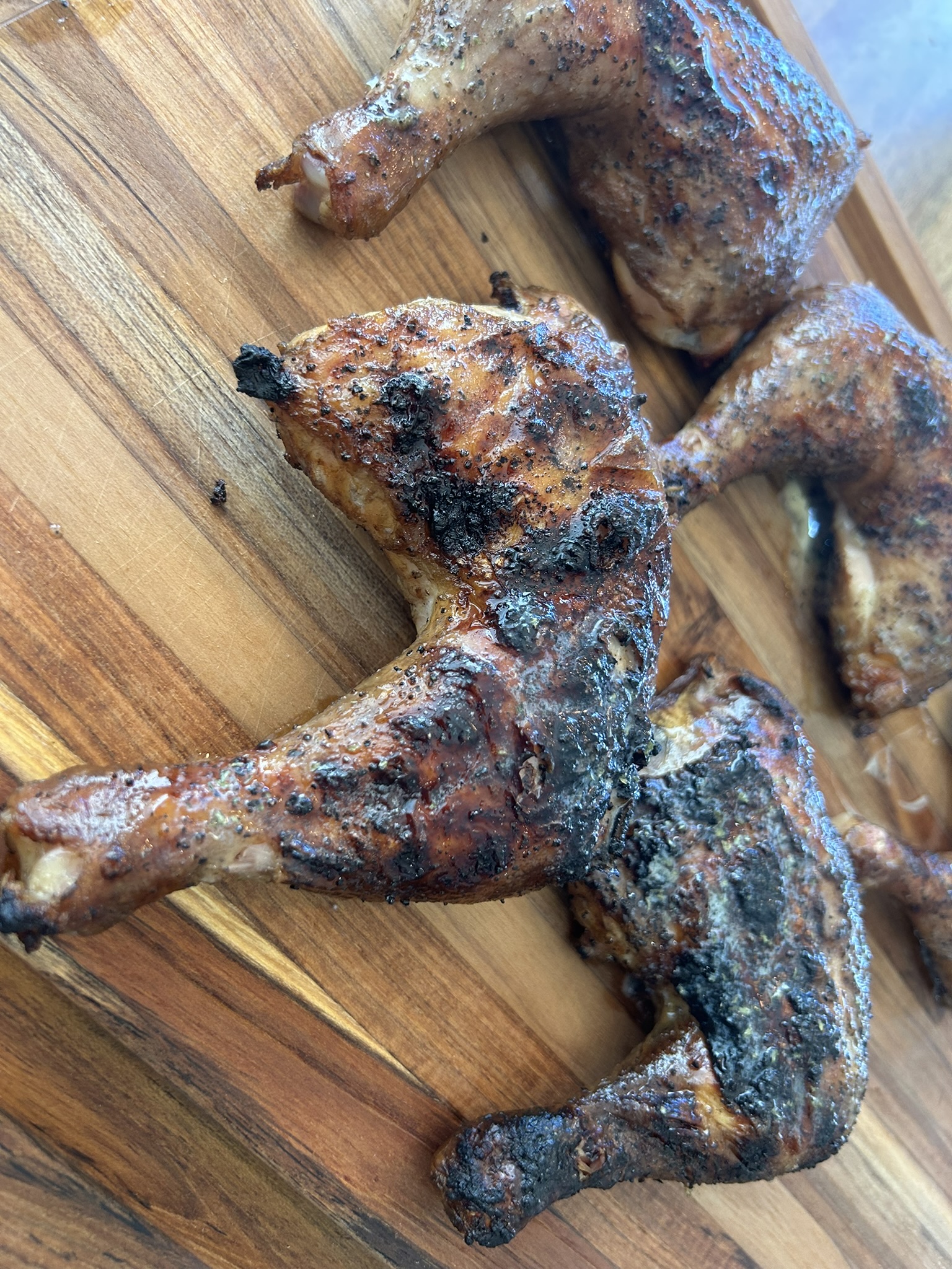 Smoked chicken quarter